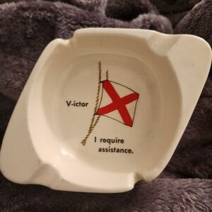 Vintage Nautical Themed Ashtray